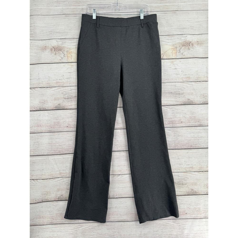 Quince Ponte Straight Leg Pants Women L Gray Ultra-Stretch Workwear W-PNT-30